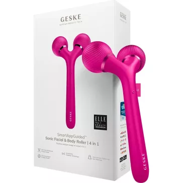 GESKE Sonic Facial and Body Roller 4-in-1 Magenta