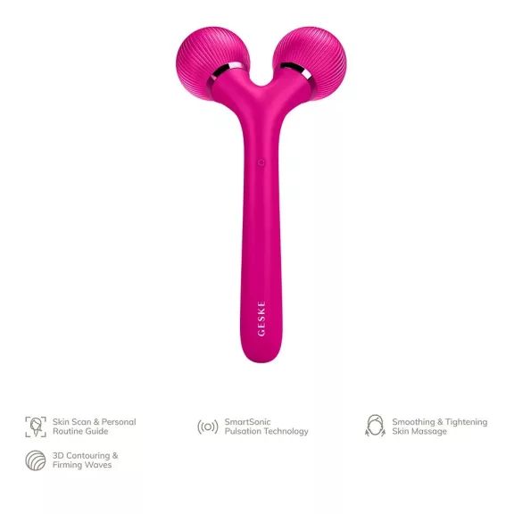 GESKE Sonic Facial and Body Roller 4-in-1 Magenta