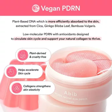   Abib PDRN Retinal Eye Patch Glow Jelly 84g - Brightening and firming eye patches