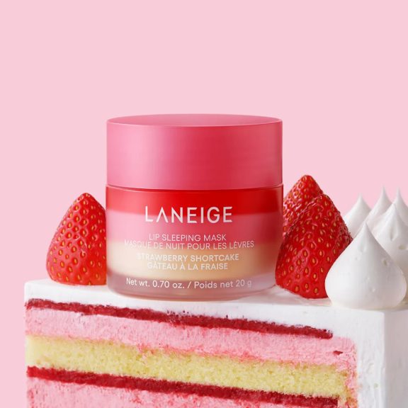 Laneige Strawberry Shortcake Lip Sleeping Mask 20g - Intenzív Regeneráló Ajakmaszk
