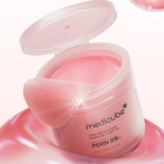 Medicube PDRN Pink Collagen Toning Gel Toner Pad 70db - Tonizáló Zselés Arckorongok