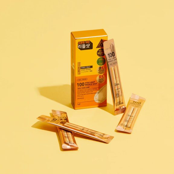 VT Cosmetics Vita-Light 100 Reedle Shot Stick Pouch - mikrotűs kezelés C-vitaminnal 10 darabos utazó kiszerelés