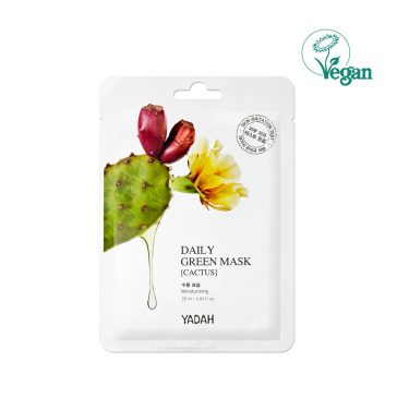 Yadah Daily Green Cactus Mask - bőrnyugtató fátyolmaszk