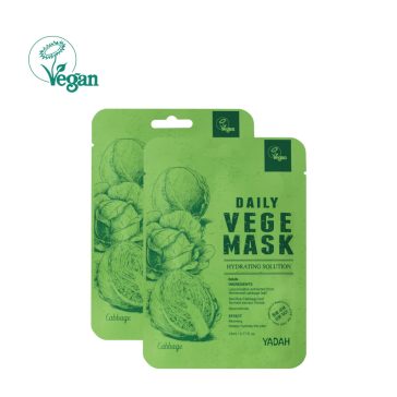 Yadah Daily Vege Mask Cabbage - bőrnyugtató fátyolmaszk