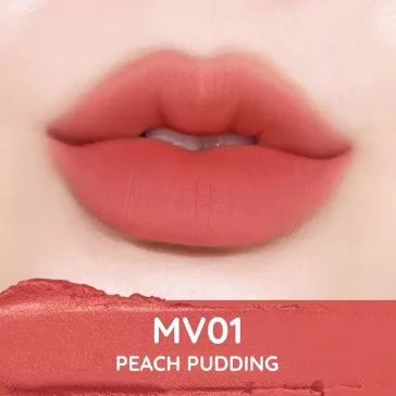  BLACK ROUGE Muddish Cushion Velvet MV01 Peach Pudding - folyékony rúzs