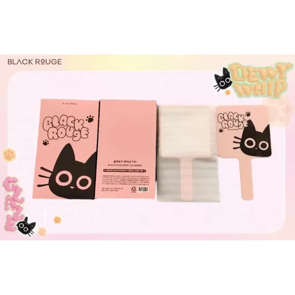 BLACK ROUGE Berry Cat Mirror - Cica mintás tükör