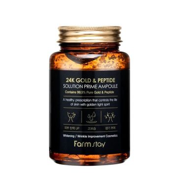   FarmStay 24K Gold & Peptide Solution Prime Ampoule 250ml - Anti-aging arcampulla