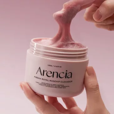   Arencia Fresh Rosehip Mochi Cleanser 120g - Gentle facial cleanser
