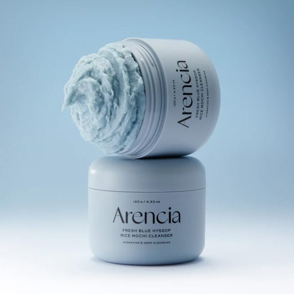 Arencia Fresh Blue Hyssop Rice Mochi Cleanser, 120g - Gyengéd arctisztító