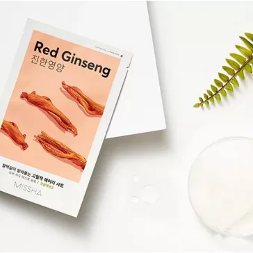   Missha Airy Fit Sheet Mask Red Ginseng - Tápláló Fátyolmaszk