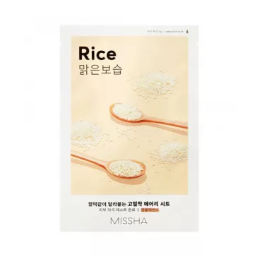   Missha Airy Fit Sheet Mask Rice - Világosító és Feszesítő Fátyolmaszk