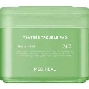   Mediheal Teatree Trouble Pad - Bőrnyugtató és tónusjavító toner pad