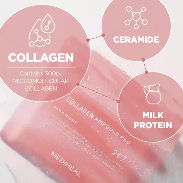 Mediheal Collagen Ampoule Pad - Hidratáló Toner Pad