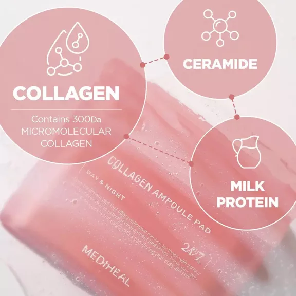 Mediheal Collagen Ampoule Pad - Hidratáló Toner Pad