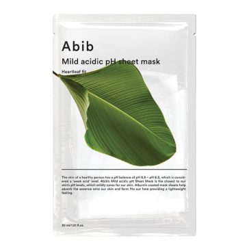   Abib Mild Acidic pH Sheet Mask Heartleaf Fit 30ml - Kíméletes Fátyolmaszk