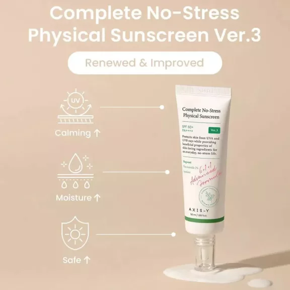 AXIS-Y Complete No-Stress Physical V.3 SPF 50+ 50 ml - Fényvédő 