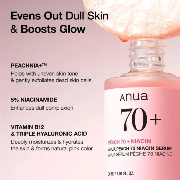 Anua Peach 70% Niacin Serum 30ml - Brightening Serum