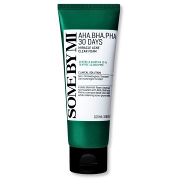   SOME BY MI AHA-BHA-PHA 30 Days Miracle Acne Clear Foam 100ml - Gyengéd Tisztító Hab