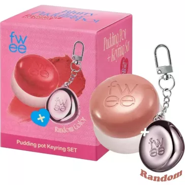   FWEE Lip and Cheek Blurry Pudding Pot - Tinted balm for lips and cheeks, comes with a free keychain