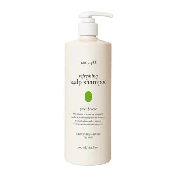   SimplyO Refreshing Scalp Green Breeze Shampoo 500 ml - Frissítő fejbőrápoló sampon