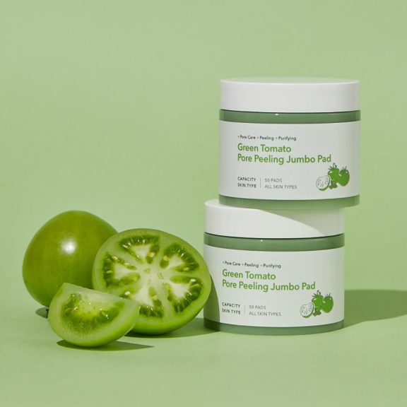 Sungboon Editor Green Tomato Pore Peeling Jumbo Pad 60 db - Hámlasztó tonikpárnák