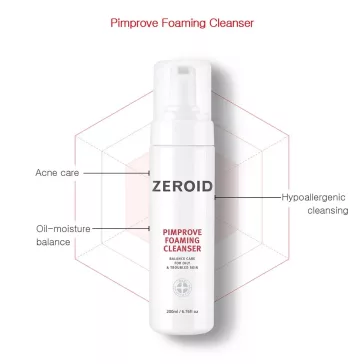   Zeroid Pimprove Foaming Cleanser 200 ml - Facial Cleansing Foam