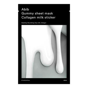   Abib Gummy Sheet Mask Collagen Milk Sticker 27ml - Hidratáló és Világosító Fátyolmaszk