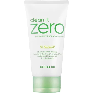   Banila Co Clean It Zero Foam Cleanser Pore Clarifying 150ml - Pore-cleansing foaming facial cleanser