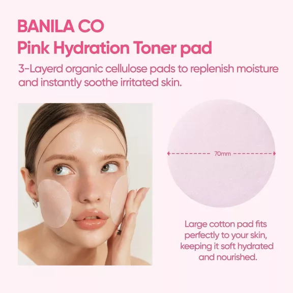 Banila Co Clean It Zero Pink Hydration Toner Pads 70 Pcs