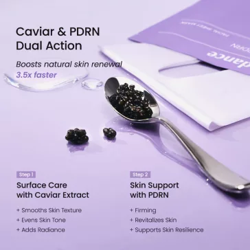   Biodance Rejuvenating Caviar PDRN Real Deep Mask, 34g x 4pcs - Collagenes Arcmaszk PDRN-nel 4 db