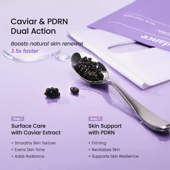 Biodance Rejuvenating Caviar PDRN Real Deep Mask, 34g x 4pcs - Collagenes Arcmaszk PDRN-nel 4 db