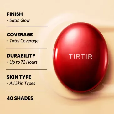  TIRTIR Mask Fit Red Cushion 27C Cool Beige - Long-lasting Foundation 