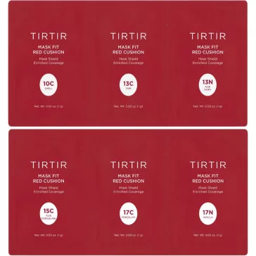   TIRTIR Mask Fit Red Cushion Kit 6 Colors - Mini Foundation Sample Set