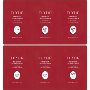   TIRTIR Mask Fit Red Cushion Kit 6 Colors – Mini Foundation Tester Set