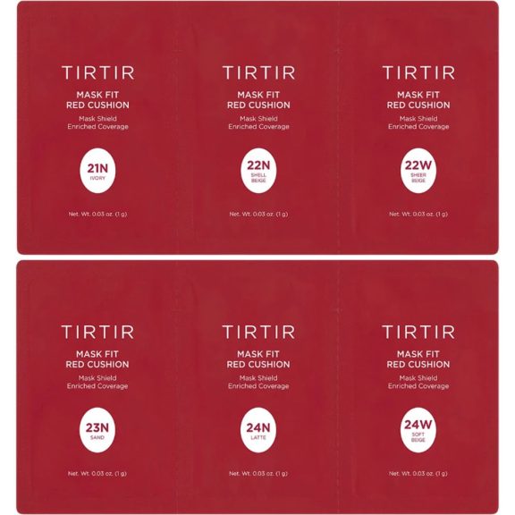 TIRTIR Mask Fit Red Cushion Kit 6 Colors - színminta szett
