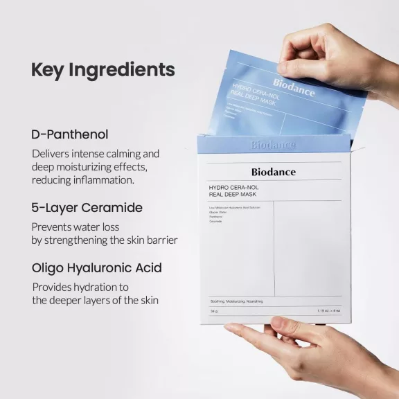 Biodance Hydro Cera-Nol Real Deep Mask, 34g x 4pcs